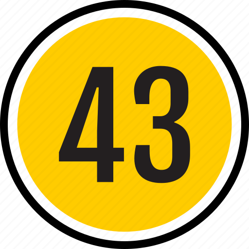 43, number icon - Download on Iconfinder on Iconfinder
