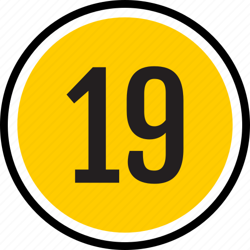 19, number, nineteen icon - Download on Iconfinder