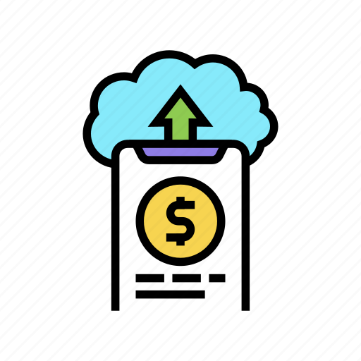 Sending, electronic, money, banking, cloud, finance icon - Download on Iconfinder