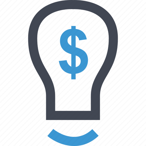 Bulb, dollar, light, online, sign icon - Download on Iconfinder