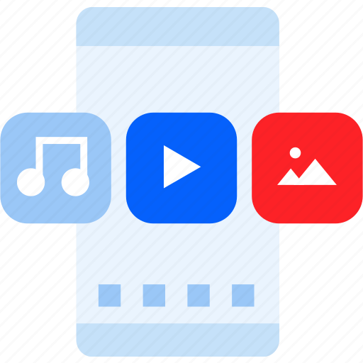 Mobile, social media, social network, multimedia, music, video, picture icon - Download on Iconfinder