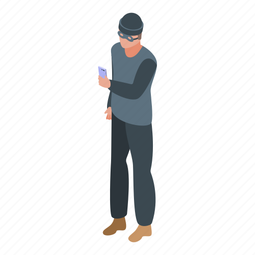 Hacker, online, dating, isometric icon - Download on Iconfinder