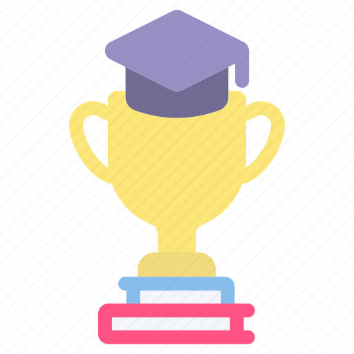 Mortarboard, prize, graduation cap, award, education, winner, trophy icon - Download on Iconfinder