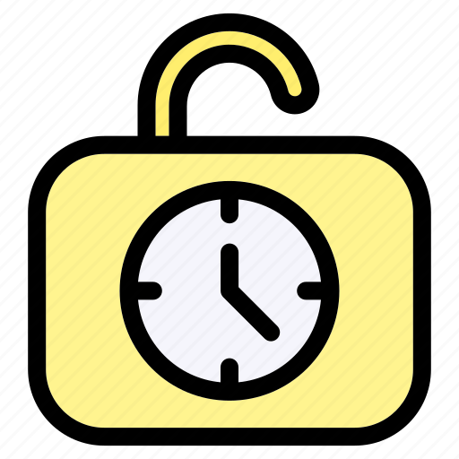 Flexible, time, padlock, clock, efficiency, time management, productivity icon - Download on Iconfinder