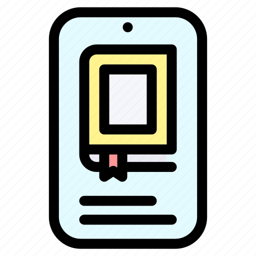 Online, library, phone, digital, ebook, education, books icon - Download on Iconfinder