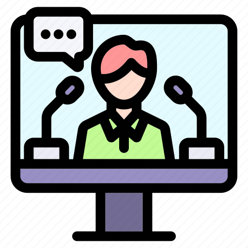 Webinar, seminar, online class, video, conference, online learning, online course icon - Download on Iconfinder