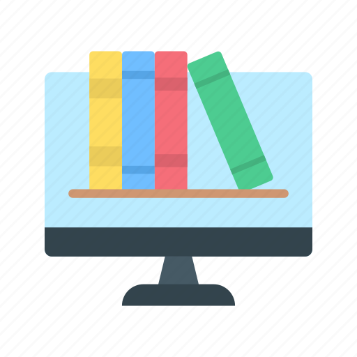 Online library, books, digital library, study icon - Download on Iconfinder