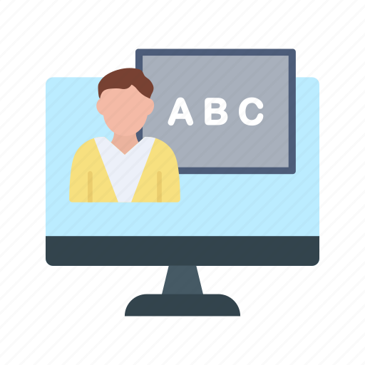Online class, monitor, education, learning icon - Download on Iconfinder