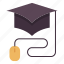 graduation, hat, online, online education, study 