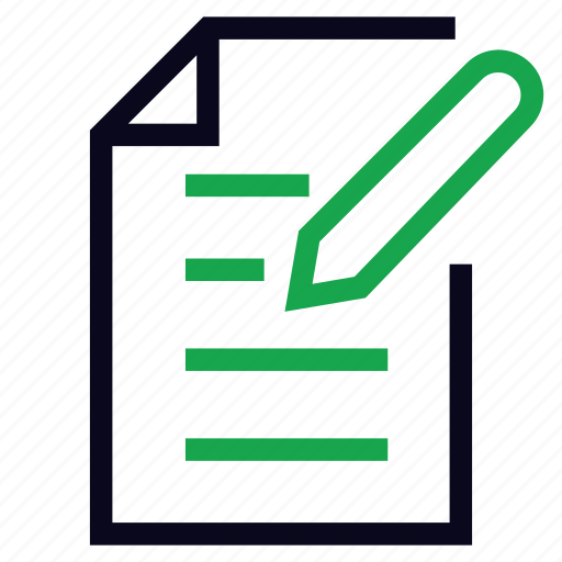 Letter, list, pencil, report icon - Download on Iconfinder