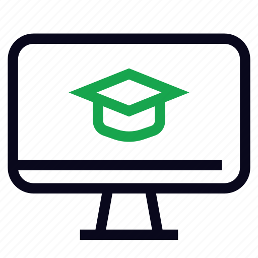 Certified, education, hat, online, screen icon - Download on Iconfinder