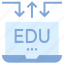 arrows, education, laptop, online education, study 