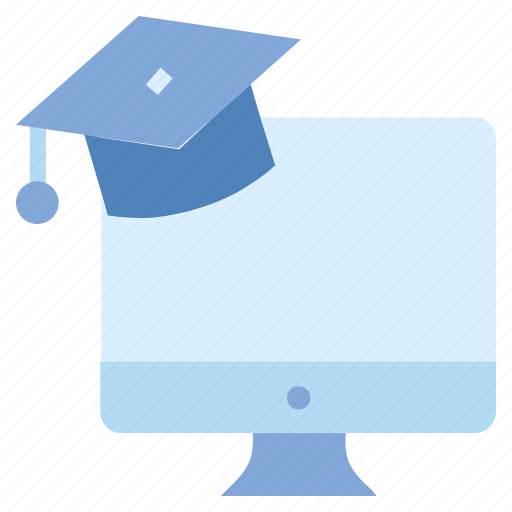 Diploma, education, graduation cap, lcd, online education, study icon - Download on Iconfinder