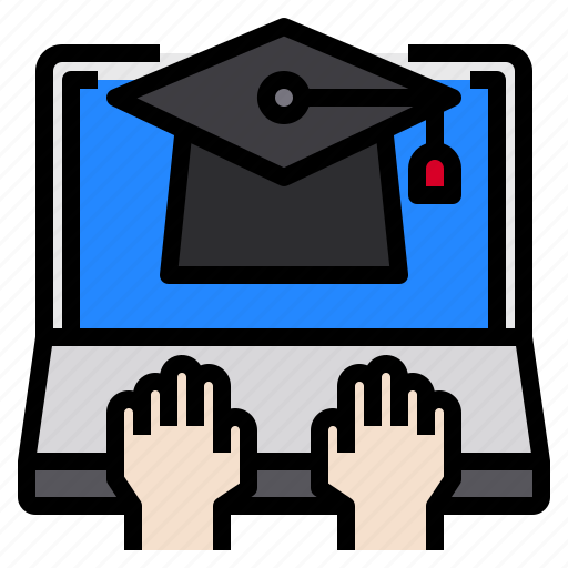 Education, elearning, graduate, laptop, online icon - Download on Iconfinder