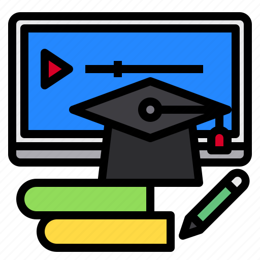 Books, education, graduate, online, pen, screen icon - Download on Iconfinder