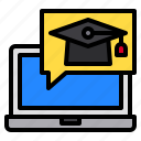 education, graduate, laptop, online 