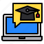 education, graduate, laptop, online 