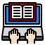 book, education, hands, keyboard, open, screen 