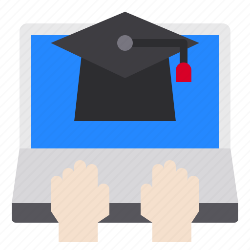 Education, elearning, graduate, laptop, online icon - Download on Iconfinder