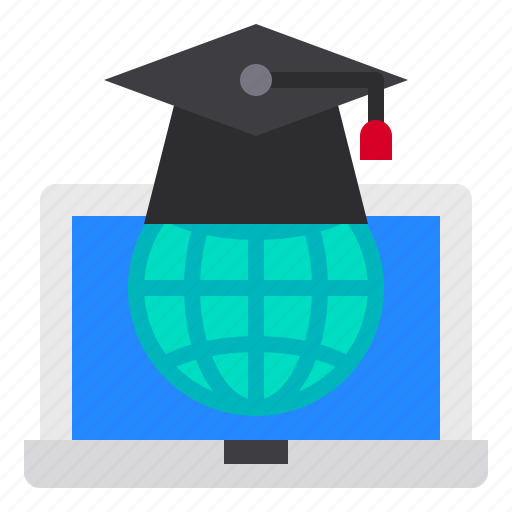 Education, elearning, globe, graduate, laptop icon - Download on Iconfinder