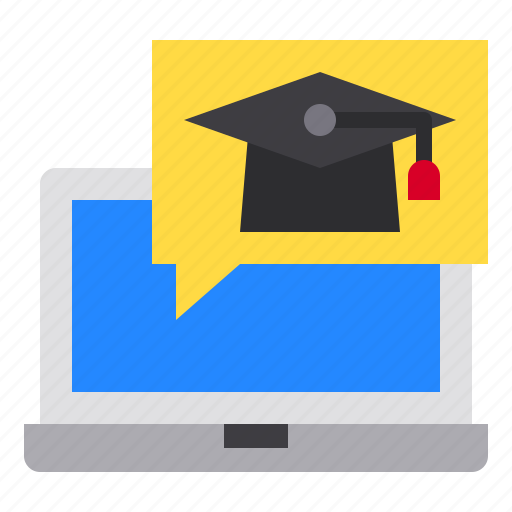 Education, graduate, laptop, online icon - Download on Iconfinder