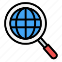 earth, global, globe, magnifier, magnifying, magnifying glass, search