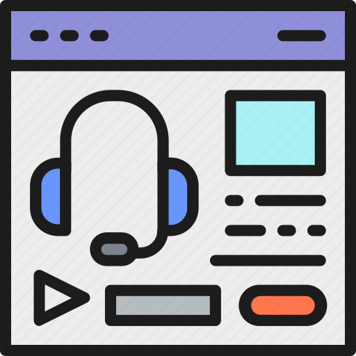 Audio, course, education, online, page, podcast, website icon - Download on Iconfinder