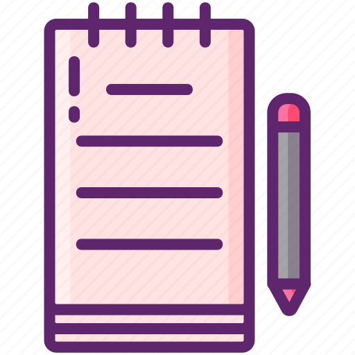 Notebook, notes, pen, student icon - Download on Iconfinder