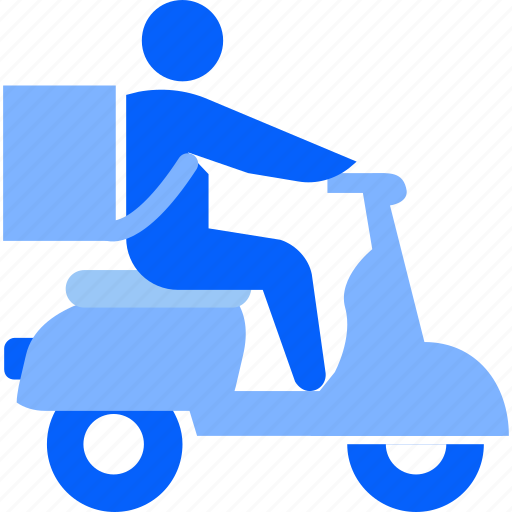 Delivery, shipping, transport, transportation, logistics, tracking, scooter icon - Download on Iconfinder