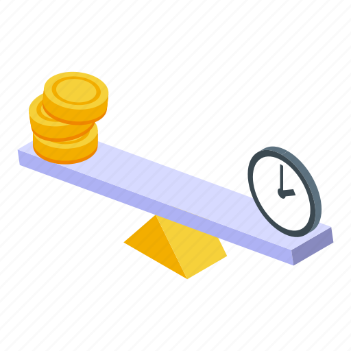 Time, money, isometric icon - Download on Iconfinder