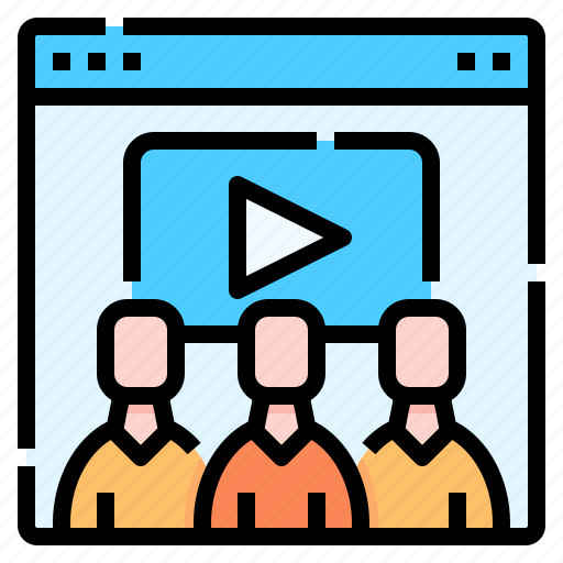 Group, team, class, video, study, lesson, online icon - Download on Iconfinder