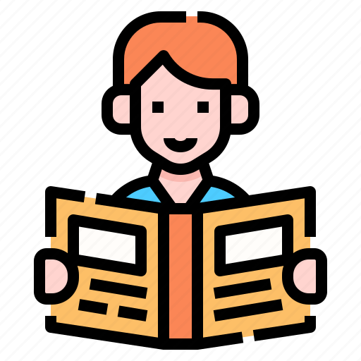 Reading, book, study, man, learning, at, home icon - Download on Iconfinder
