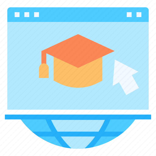 Graduated, bachelor, certification, online, learning, education icon - Download on Iconfinder