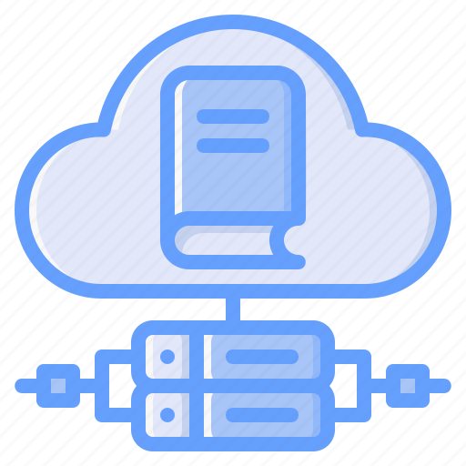 Cloud storage, cloud services, cloud hosting, cloud network, cloud data, server, online library icon - Download on Iconfinder