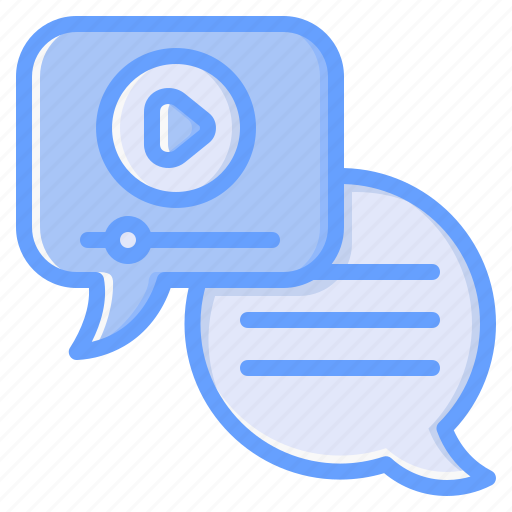 Video chat, chat, video calling, communication, speech, chatting, message icon - Download on Iconfinder