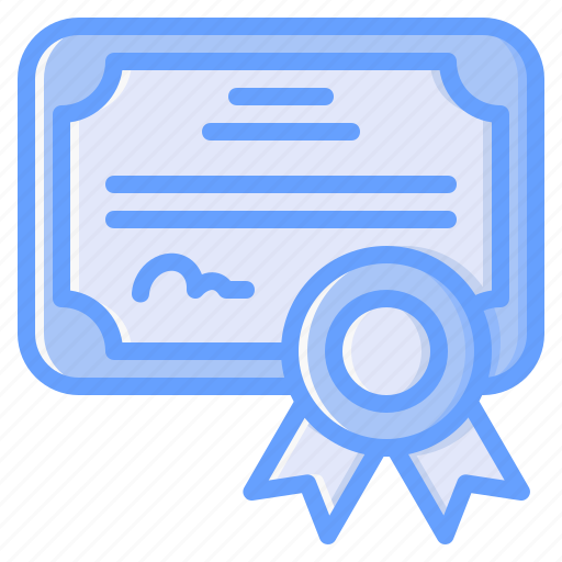 Certificate, diploma, degree, achievement, medal, reward, award icon - Download on Iconfinder