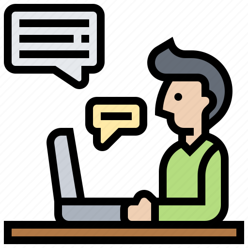 Chat, communication, distance, education, online icon - Download on Iconfinder