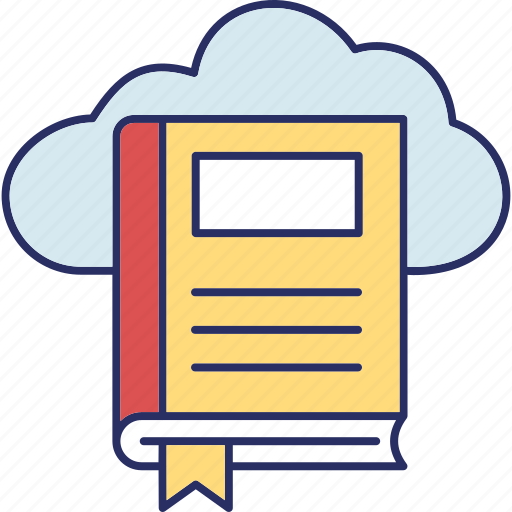 Cloud book, cloud-library, online-library, book, digital-library, online-education, online-learning icon - Download on Iconfinder