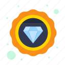 badge, diamond, study, value