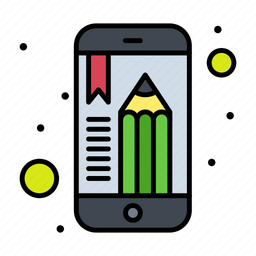 App, education, educational, learning, mobile, pencil icon - Download on Iconfinder