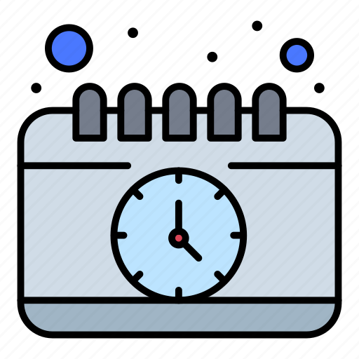 Calendar, clock, desk, study, time icon - Download on Iconfinder