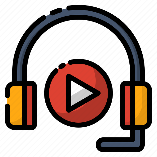 Headphones, listen, movie, play, player, video icon - Download on Iconfinder