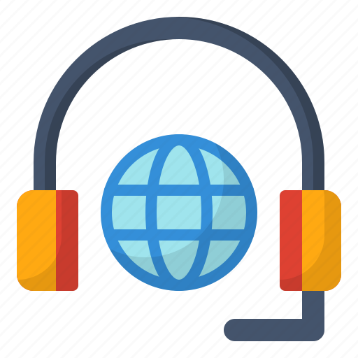Communication, consultancy, global, globe, headphones, services, support icon - Download on Iconfinder