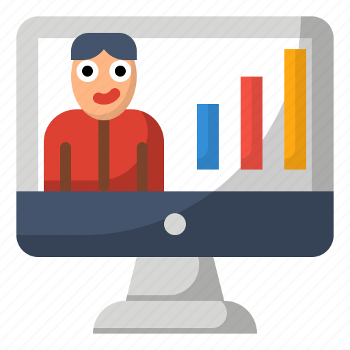 Meeting, online, presentation, trainer, training, web icon - Download on Iconfinder