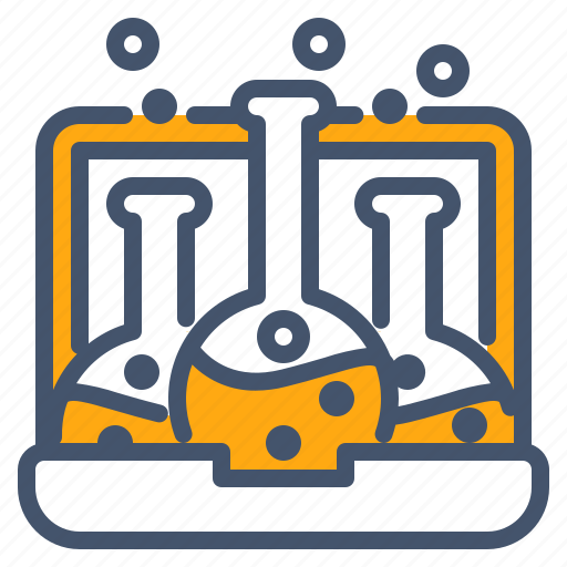 Biology, chemistry, education, laptop, science, tube icon - Download on Iconfinder