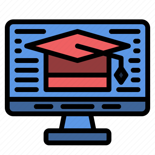 Onlinelearning, monitor, computer, screen, education, online, display icon - Download on Iconfinder