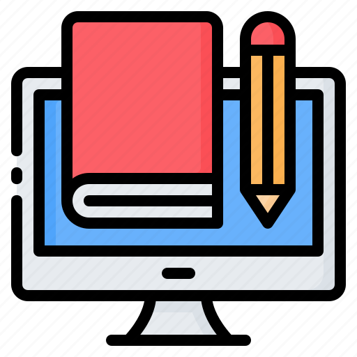 Book, computer, education, elearning, learning, online, pencil icon - Download on Iconfinder
