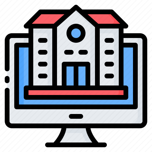 Building, computer, education, elearning, learning, online, school icon - Download on Iconfinder