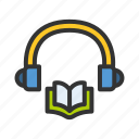 education, online, student, internet, learning, headset, book, audio