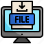 file, download, learn, education, electronic, computer 